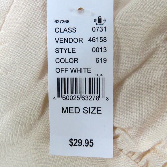 Kendall & Kylie Cream Cropped Tank Top Corset Top Smocked Coquette Medium - Picture 6 of 7